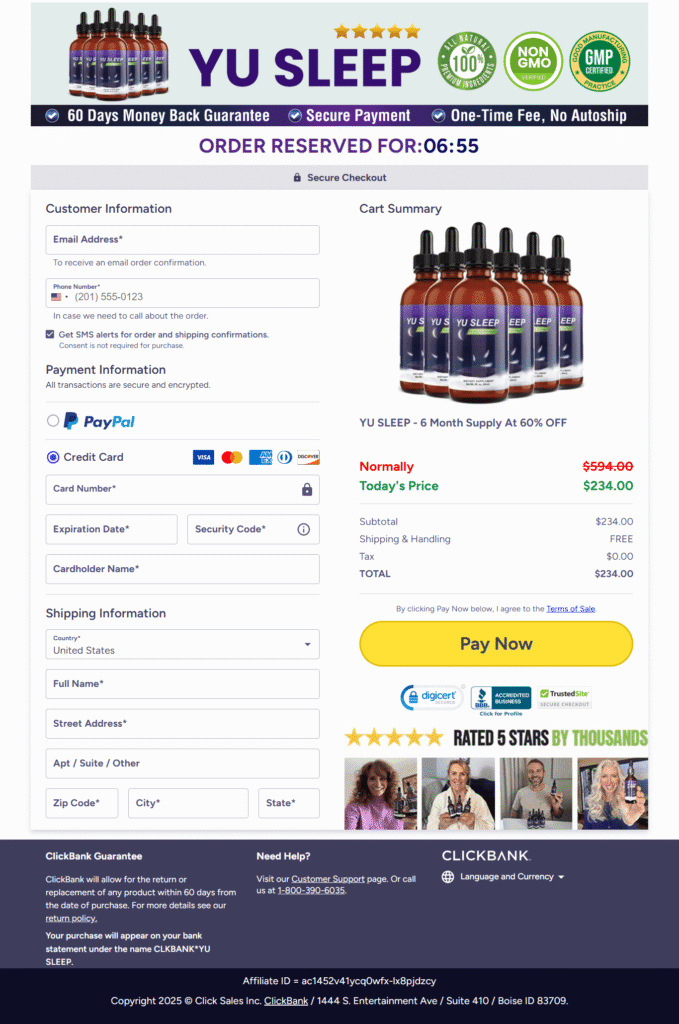 Yu Sleep-Secure-Checkout